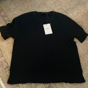 Theory short sleeve textured sweater